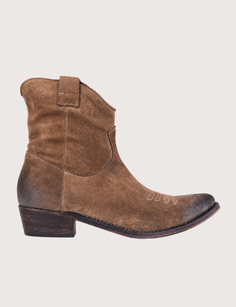 Bottines Santiags Basses Camoscio IK2/26L Marron